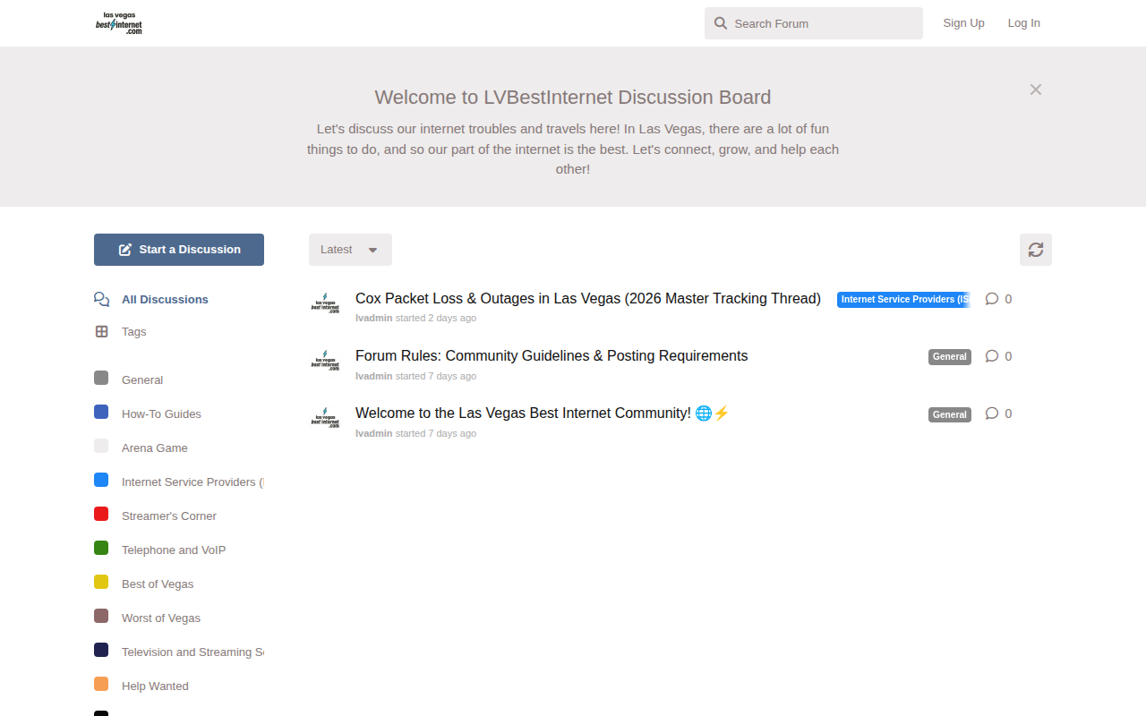 Las Vegas Best Internet Discussion Board
